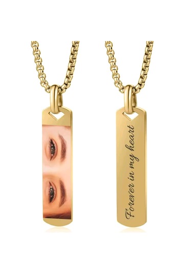 Takı Hediye Dünyası Resimli Göz Kadın Kolye 4 Sarı