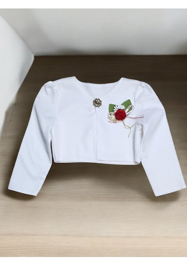 Bolero Hırkalı Kız Çocuk Elbise Sarı