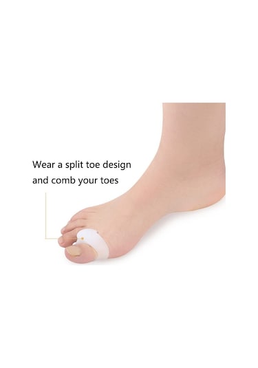 10 Çift Baş Parmak Ortezi Ayırıcı Yumuşak Ve Rahat Ayak Bakımı Kılıfı Mor M