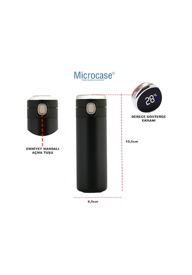 Paslanmaz Çelik 420ml Led Ekranlı Termos Al4379