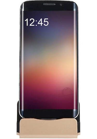 Reedark Altın Renkli Telefon Docking Station: Apple, Samsung Ve Type-c İçin Hızlı Şarj + Veri Senkronizasyonu, Masaüstü Sabit基座