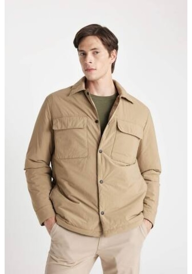 Defacto Slim Fit Polo Yaka Mont D1230ax24wnbg315 Bej