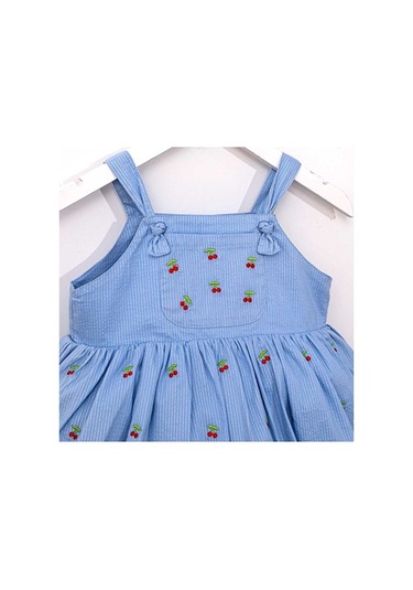 Ministok Dryad Saç Aksesuarlı Kiraz Nakışlı Kız Bebek Romper Mavi Ministok Dryad Saç Aksesuarlı Kiraz Nakışlı Kız Bebek Romper Mavi