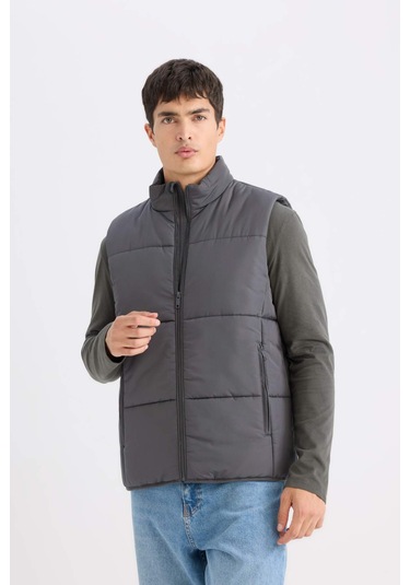 DeFacto Regular Fit Dik Yaka Fermuarlı Şişme Yelek D6286AX25SPAR104