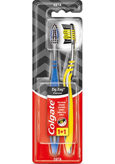 2 Adet Colgate Diş Fırçası Zigzag Charcoal 1+1