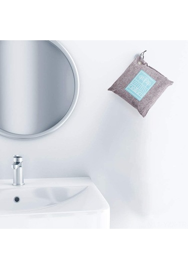 Yaozixa 500g Bambu Kömürü Torba - Ev, Araba Ve Dolap İçin Koku Giderici & Hava Temizleyici Gri