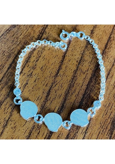 Sarı Kuş Taşlı Çocuk Gümüş Bileklik Bebek Künyesi Csb14