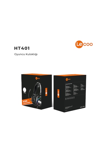 Lecoo HT401 Kablolu USB 2.0 RGB Mikrofonlu Kulak Üstü Gaming Kulaklık