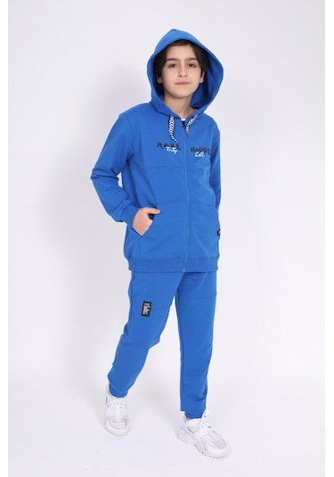 Toontoy Erkek Çocuk Baskılı Eşofman Takım Saks