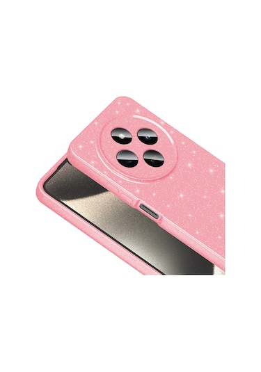 Redmi 14c 4g Kılıf Kamera Korumalı Simli Lüks Tchs Koton Kapak - Siyah Siyah