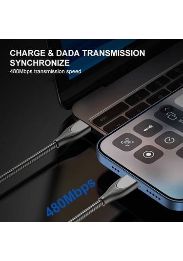 Enkay Enk-cb129 Pd 65w Type-c To Type-c Karbon Çeliği Kauçuk Spiral Hızlı Şarj Veri Kablosu, Uzunluk 1m Gümüş