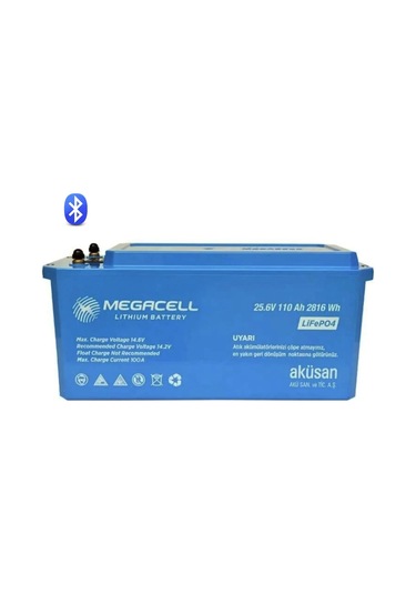 Megacell 25.6v 110ah Bluetooth Lifepo4 Abs Lityum Akü