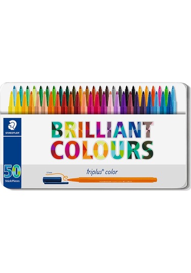 Staedtler Triplus Color Keçe Uçlu Kalem 1.0 Mm 50Li Metal Kutu