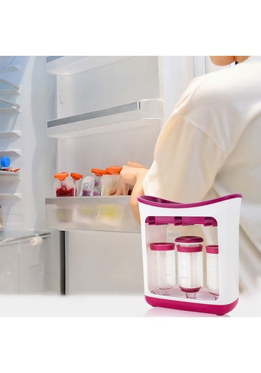 Reedark Yeniden Kullanılabilir Bebek Maması Saklama Çantaları - 10 Adet, Bpa İçermez, Bulaşık Makinesi Ve Dondurucu Uyumlu Kırmızı