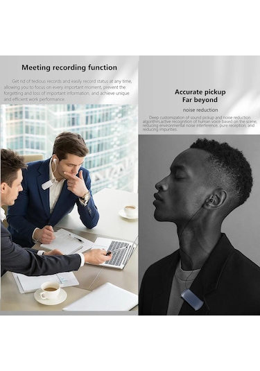 K68 Kart İş Yaka Klips Tipi Tek Kulak Bluetooth Kulaklık Beyaz