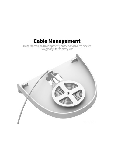 Yaozixa  Homepod Mini İçin Duvar Montajlı Hoparlör Tutucu - Kablo Gizleme Özelliği, Kolay Kurulum, Beyaz Abs Malzeme