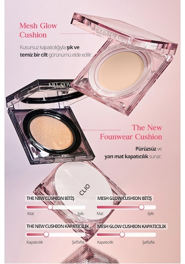 Clio Kill Cover The New Founwear Cushion + Refill SPF50+ 1.5 Fair
