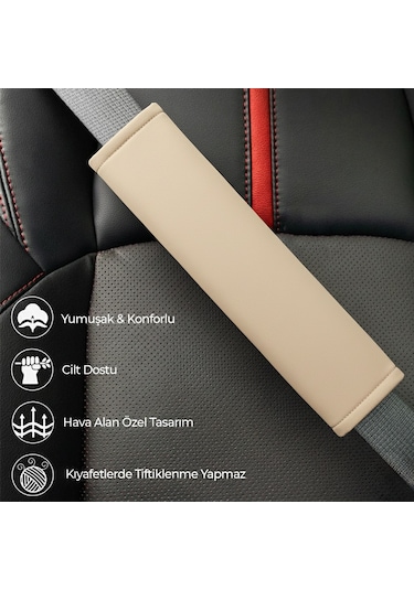 Vizon Yumuşak Emniyet Kemer Kılıfı Çift Takım