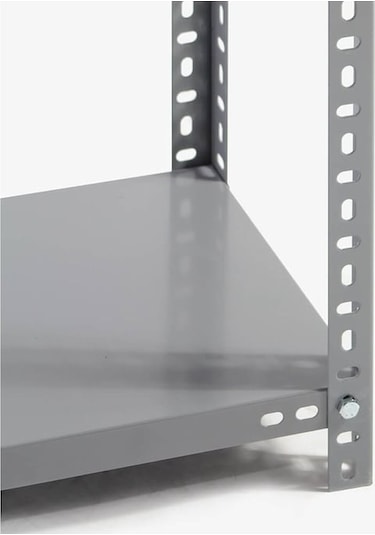 Galvanizraf 5 Katlı 5 Li Bitişik Galvaniz Arşiv Depo Rafı 31X300 Galvaniz