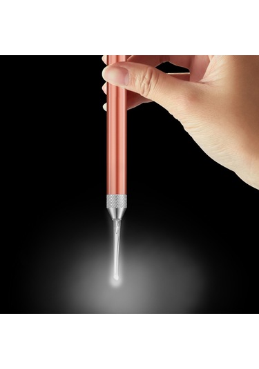 Xindoker Kızaklı Kırmızı Plastik Bebek Kulak Temizleme Aleti - Işıklı Görünür Kulak Çatalı Pil Yok 2 Modeli