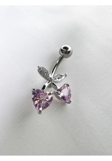 İ&beauty Meyve Karnı Deliği Piercing - Kalpler 434112023 Gümüş
