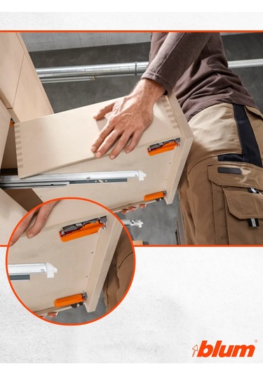 Blum Blum Tandem Raylar İçin Kilitler, Sol Ve Sağ 259123654 Turuncu