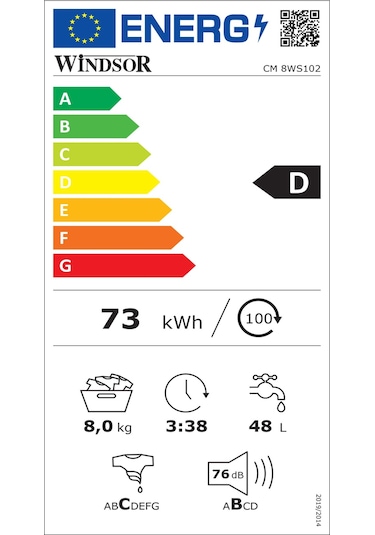 Windsor CM 8WS102 1000 Devir 8 KG Çamaşır Makinesi