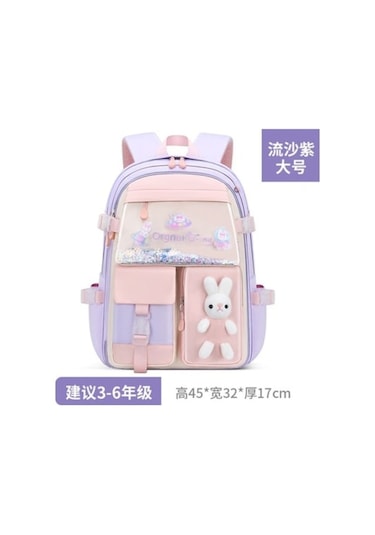 Büyük Kapasiteli Okul Sırt Çantası Mor Mor