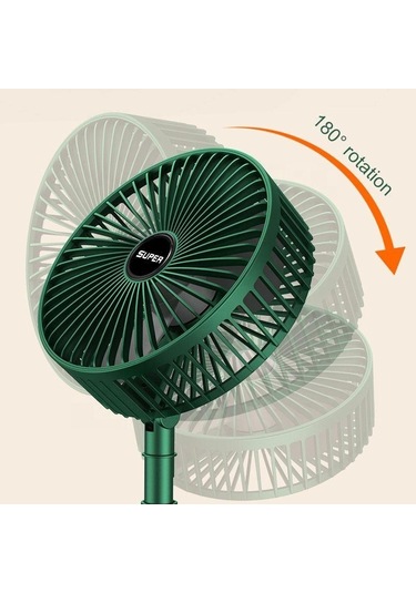 Torima F-06 Taşınabilir Şarjlı Fan 3 Kademeli Vantilatör Klima Soğutucu Fan Yeşil