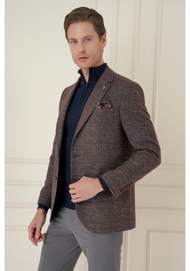 C 693 Slim Fit Kiremit Spor Ceket Kiremit