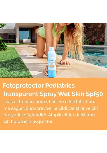 Isdin Fotoprotector Pediatrics Transparent Spray Wet Skin Spf 50 250 ML