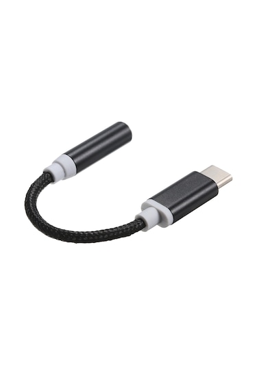 Mufunye Type-c'den 3.5mm Aux'a Ses Adaptörü, Nylon Dokuma Kablolu, Çelik Gövde, Müzik/film İçin, Xiaomi/huawei Uyumlu, Plug & Play