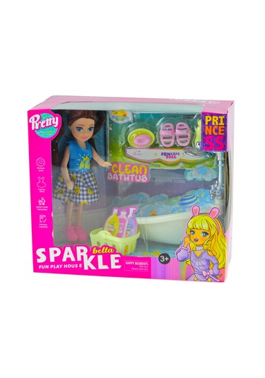 Bella Banyo Seti 8 Parça Oyuncak Bebek