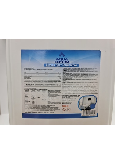 Aqua Tıbbi Amaçlı Dezanfektan 5000ml %96 Etil Alkoll Bazlı