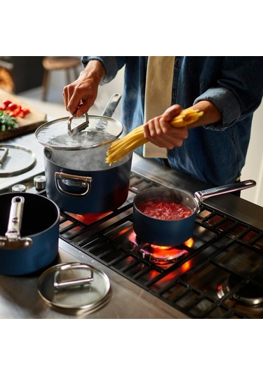 Joseph Joseph Space 9 Parça Kapaklı Sos Tenceresi Seti Mavi