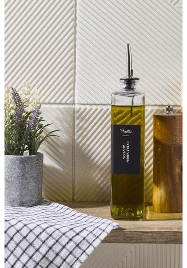 Molivet 750ml Silver Kapak Cam Yağdanlık-sosluk-sirkelik