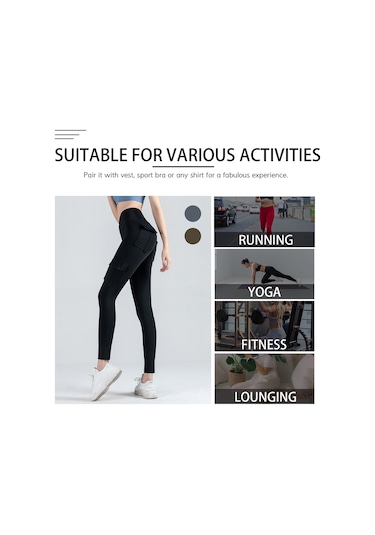 Teltree Kadınlar İçin Yüksek Belli, Gergin Kesimli Spor Leggings - 4 İşlevsel Cep, Yüksek Esneklikli, Vücut Kontrolü, Spor Ve Günlük Kullanıma Uygun, Siyah Asya Bedeni SiYAH Teltree Kadınlar İçin Yüksek Belli, Gergin Kesimli Spor Leggings - 4 İşlevsel Cep, Yüksek Esneklikli, Vücut Kontrolü, Spor Ve Günlük Kullanıma Uygun, Siyah Asya Bedeni SiYAH