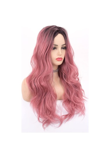 Pembe Tonlarında Kahverengi Kadın Peruk