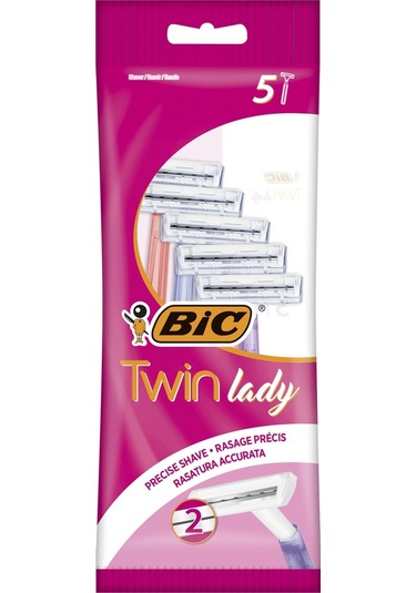 Bic Twin Lady Kadın 2 Bıçaklı Tıraş Bıçağı 5'li Poşet