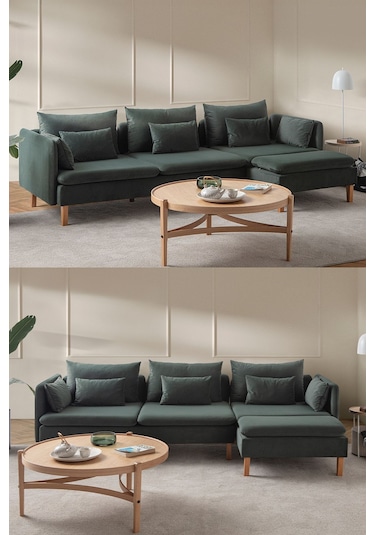 Flexy Köşe Koltuk Takımı Yeşil