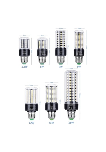Beyaz E14 Led Ampul Mısır Lambası E27 Led Mısır Ampul 110v Lampada Led Bombillas 5736 Ampul Ac85 265v 3.5w 5w 7w 9w 12w 15w 20w E14 5w