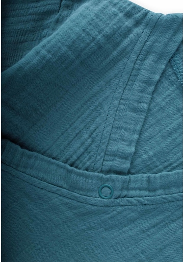 Cigit Organic Kruvaze Müslin Tulum 0-9 Ay Turkuaz Turkuaz