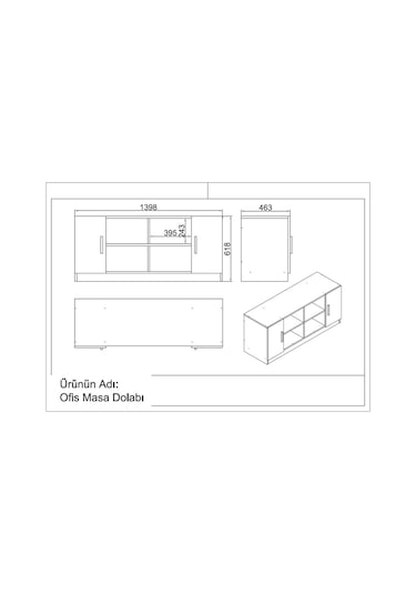 Robinhome Robin Home Verona Abf Ofis Büro Seti Çalışma Masası Takımı Meşe-S