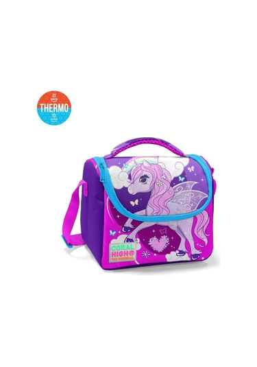 Coral High Kids Mor Pembe Unicorn Desenli Thermo Beslenme Çantası 11708