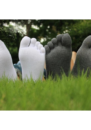 Beyaz 1 Çift Unisex Bay Bayan Çorap Spor Beş 5 Parmak Toe Ayakkabı İçin İdeal Satış Beyaz