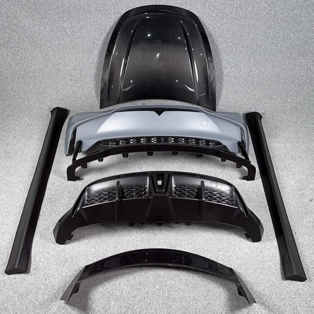 Tesla Model Y Yf Uyumlu Body Kit Karbonfiber Kaput+spoiler 2021-2024