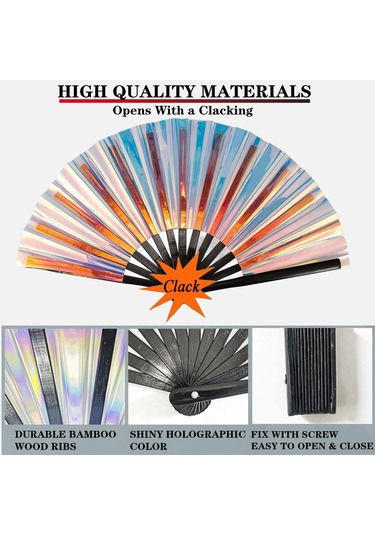 Xiyyadms "büyük Bambu Katlanır El Yelpazesi - Şık Dekor Ve Serinletici Aksesuar"