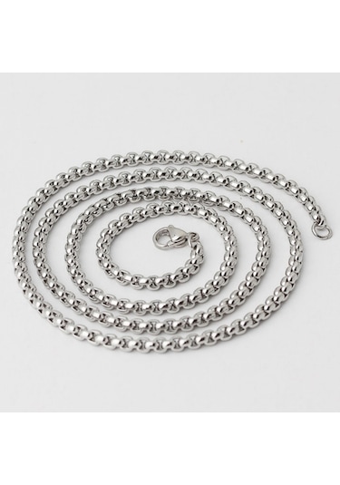 Chavin Gri 75 Cm. 4 Mm. Erkek Çelik Zincir Dh02 (478255523)