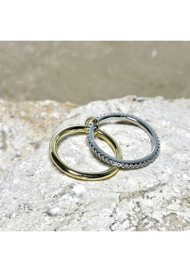 2'li Gold-silver Yüzük Çok Renkli