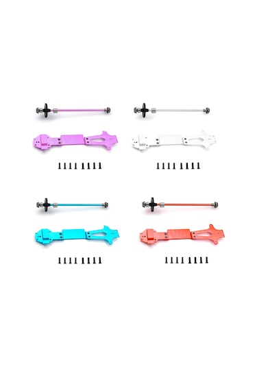 Youtek Wltoys 1/14 144001 İçin Alüminyum Orta Şaft Ve 2. Kat Plaka Yükseltme Seti Kırmızı